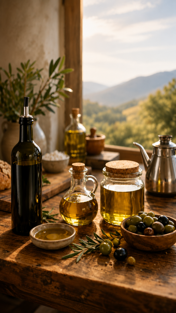 Você abre uma garrafa de azeite extravirgem com notas frescas, herbáceas e elegantes. Algumas semanas depois, o aroma já parece mais apagado, e o sabor perde vivacidade. Na maior parte das vezes, isso não acontece por acaso. Saber como armazenar azeite corretamente faz diferença real na experiência à mesa e ajuda a preservar aquilo que torna um bom azeite tão especial: frescor, equilíbrio e expressão de origem.